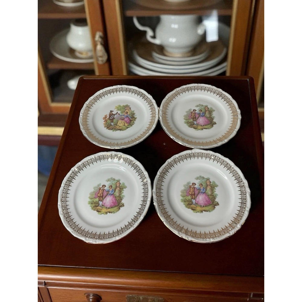 Set of 4 Vintage Winterling‎ Porcelain Dessert Plates Germany Bavaria